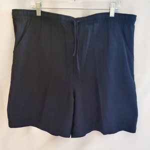 Kathie Lee Collection High Waisted 90's Style Front Tie Shorts Black Size 12/14